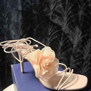Scoop Lace Up Stiletto Heel Sandals Pink Size 9 NEW in Box